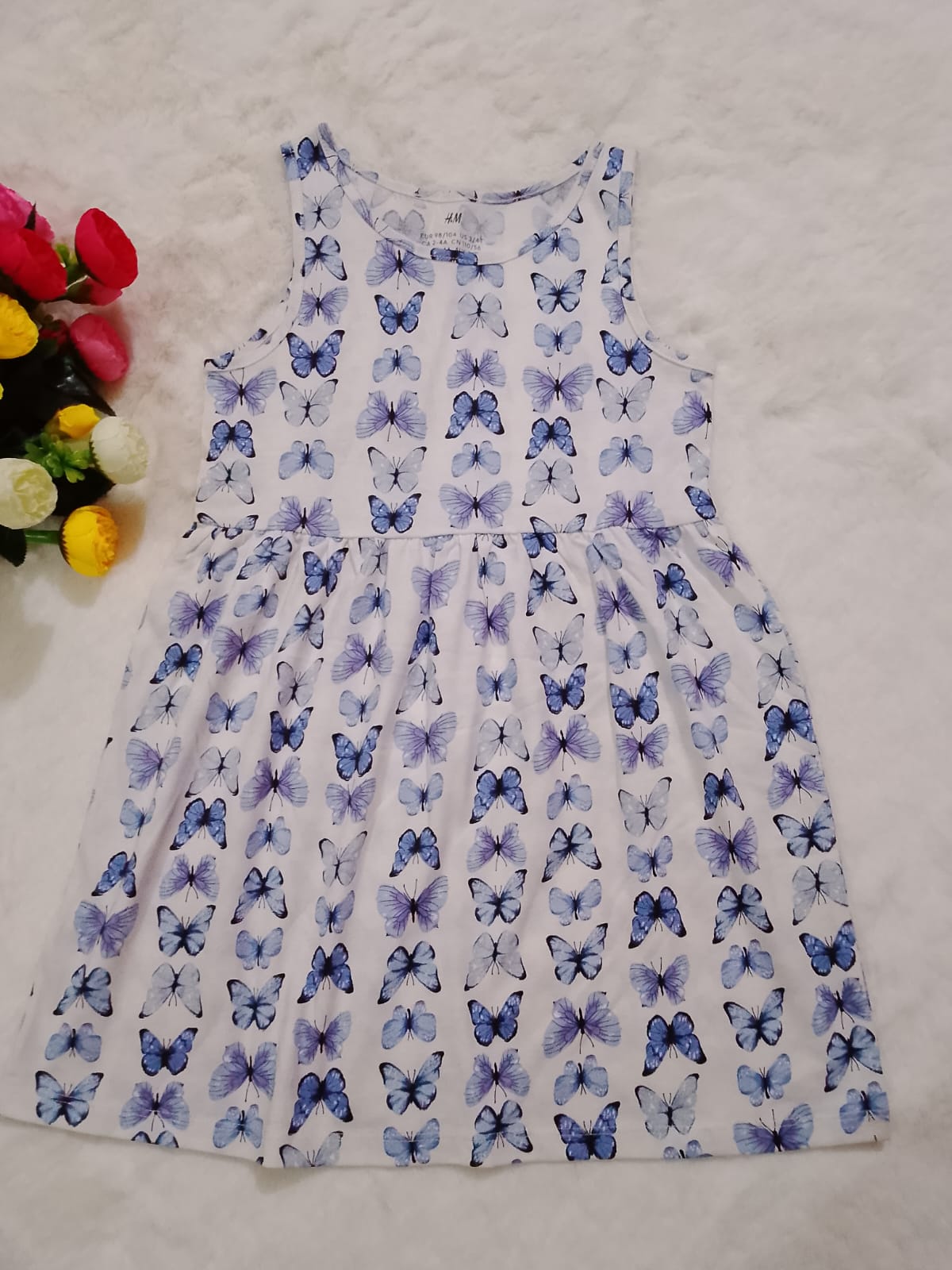 Blue Blossom Sleeveless Dress
